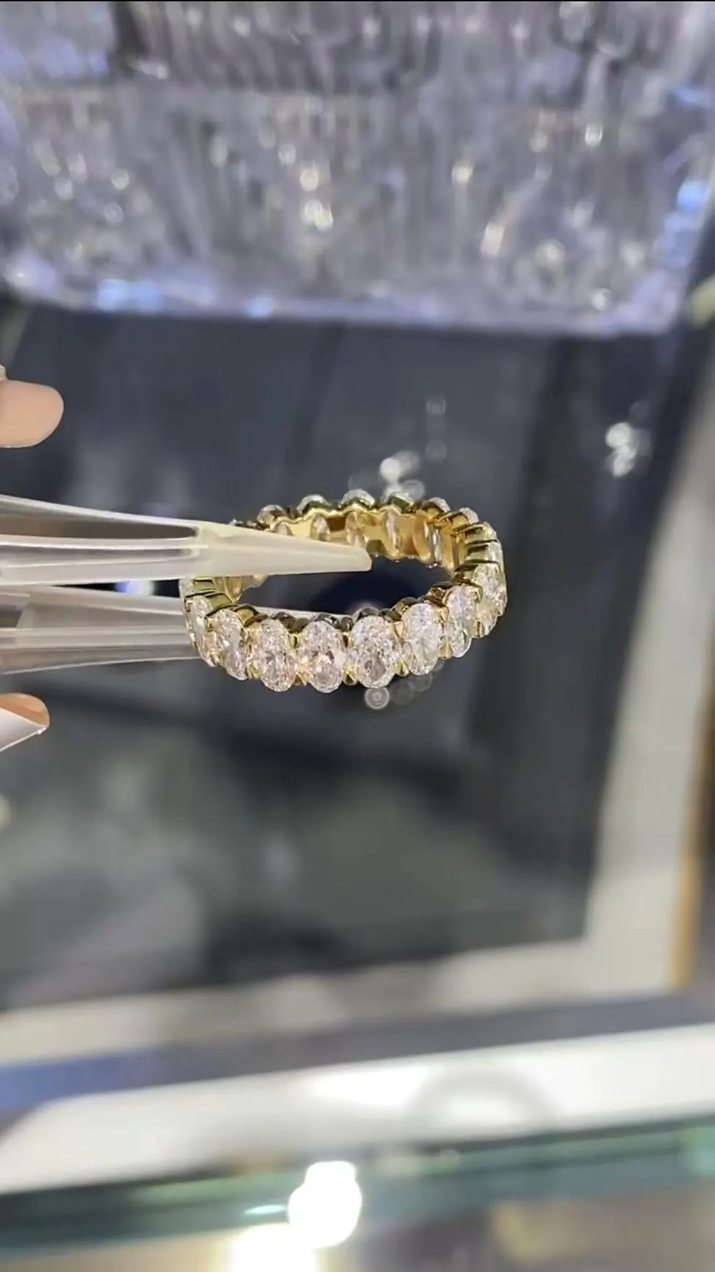 3.5ct Eternity Band Oval Cut
