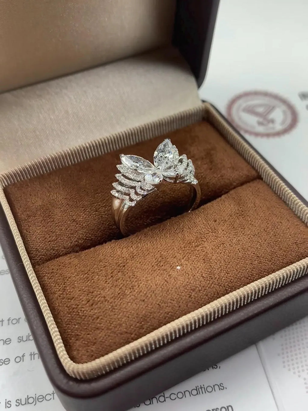 Diamond Butterfly ring