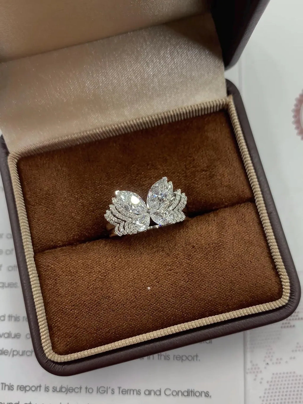 Diamond Butterfly ring