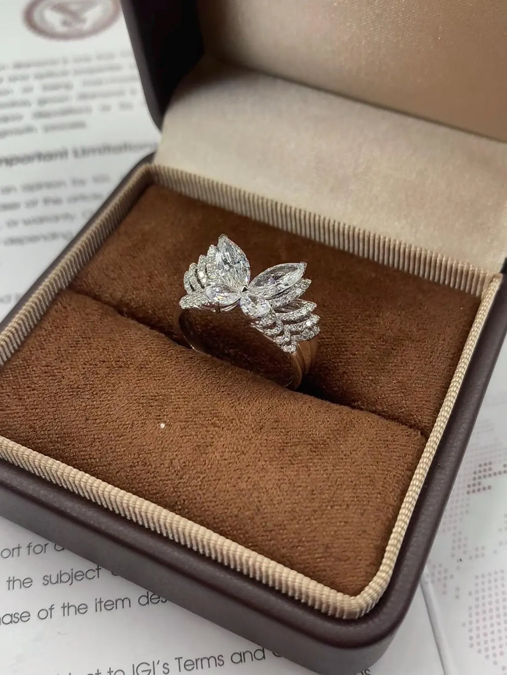 Diamond Butterfly ring