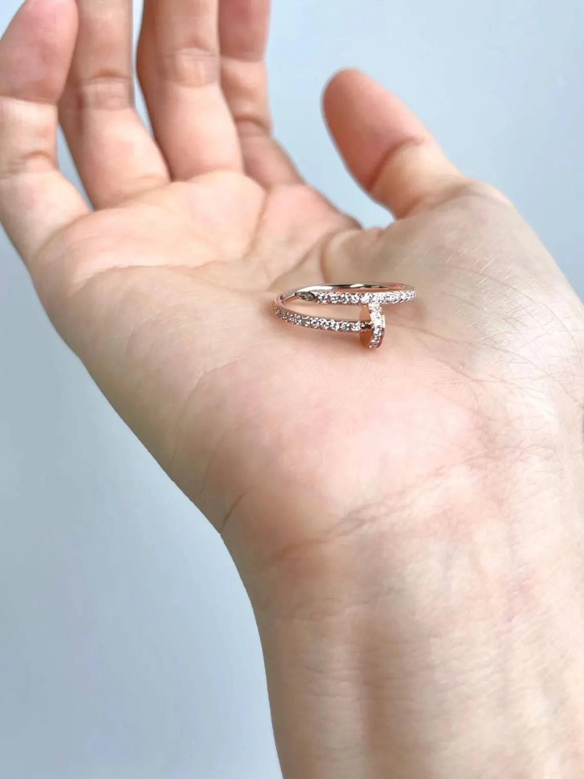 Juste Un Clou Small half paved Ring