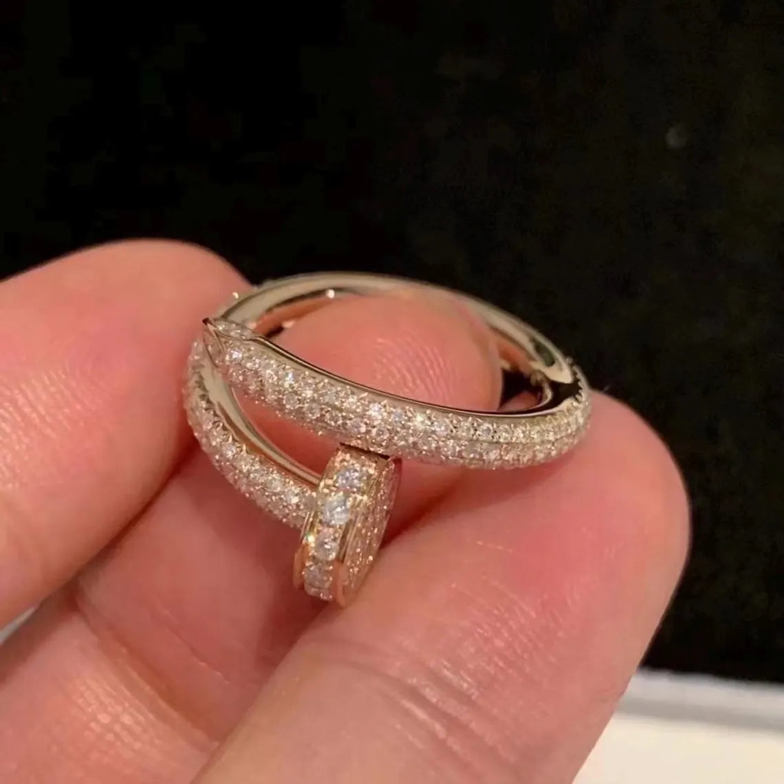 Juste Un Clou Classic Paved Ring