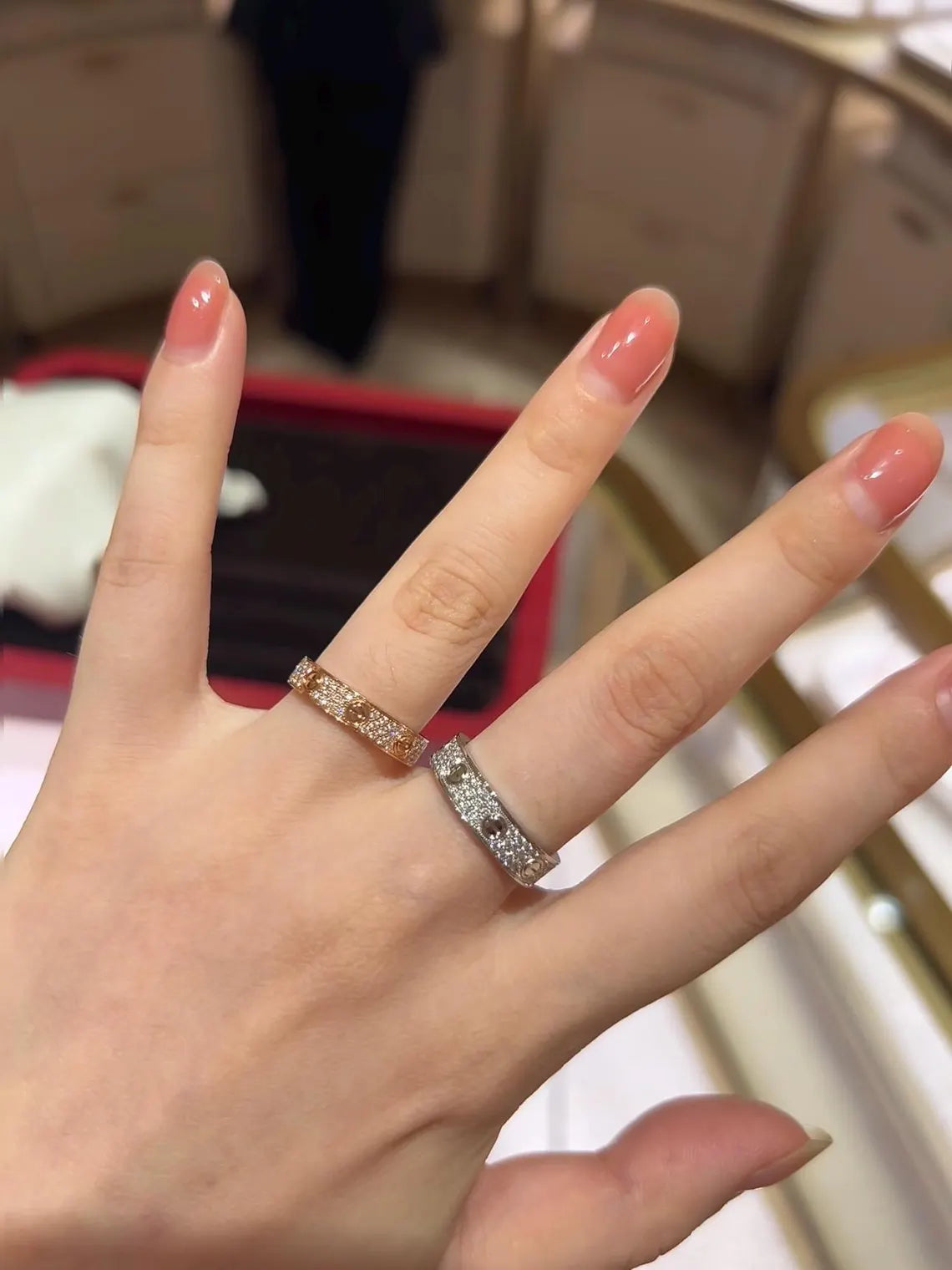 LOVE Small Paved Ring