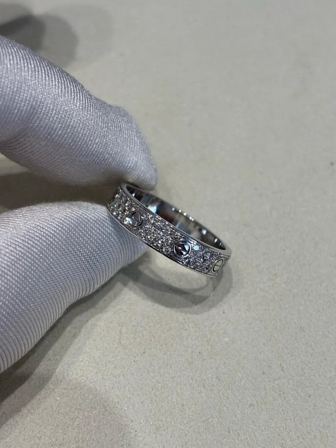 LOVE Small Paved Ring